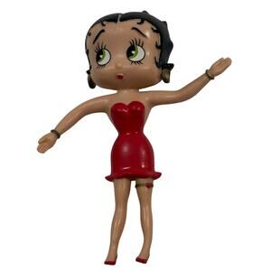 Vintage 1994 Betty Boop Bendable Poseable Figure 5.25" Red Dress Vintage Toy